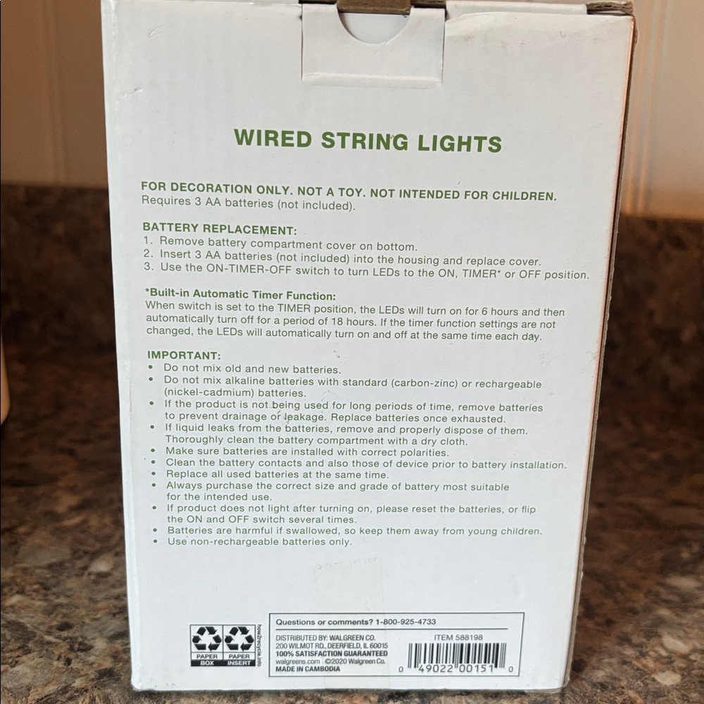 Wired Pineapple String Lights NIB - Picture 4 of 4